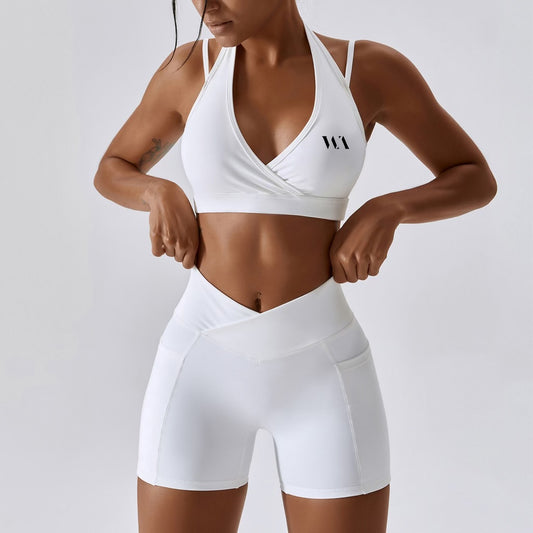 Plunge Sports Bra shorts set